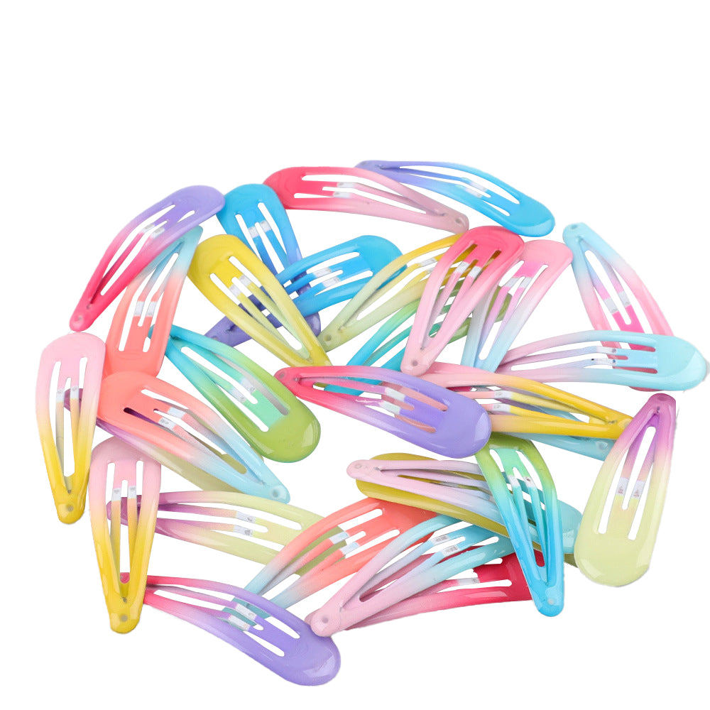 BSCI Audited Factory Colorful Barrettes, 2.75 Inch Barrettes Metal SNAP HAIR CLIPS Candy Color Hair Accessories for Kids Teens, Toddlers