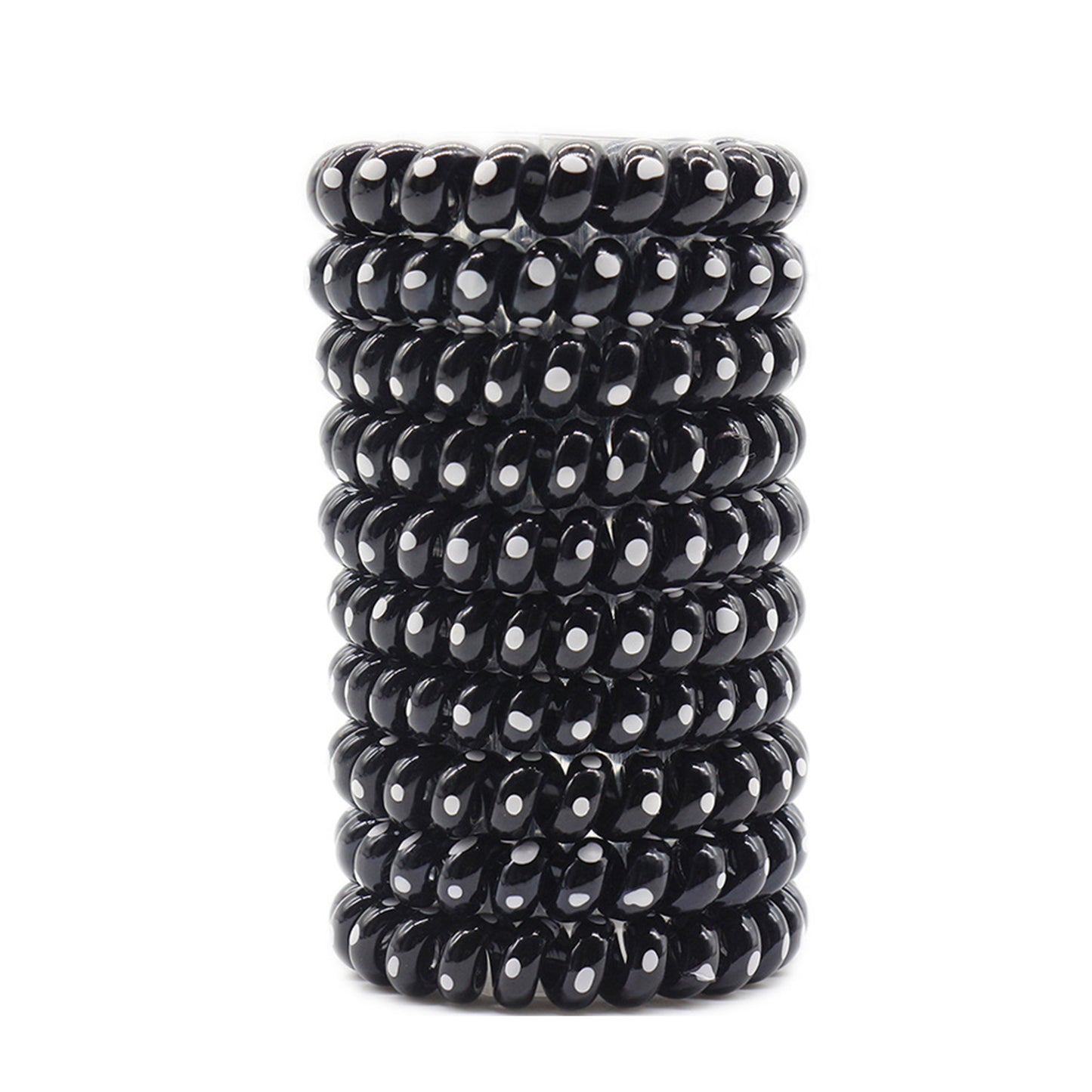 BSCI Audited Factory 5cm Mixed Colour Plastic Telephone Cord Hair Tie coil tie Holder no damage for hair