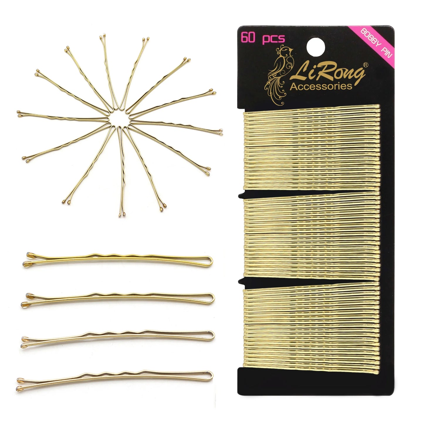 BSCI Audited Factory 6CM/2.36in Bobby pins bulk strong hair clips for Hair Salon 60PCS