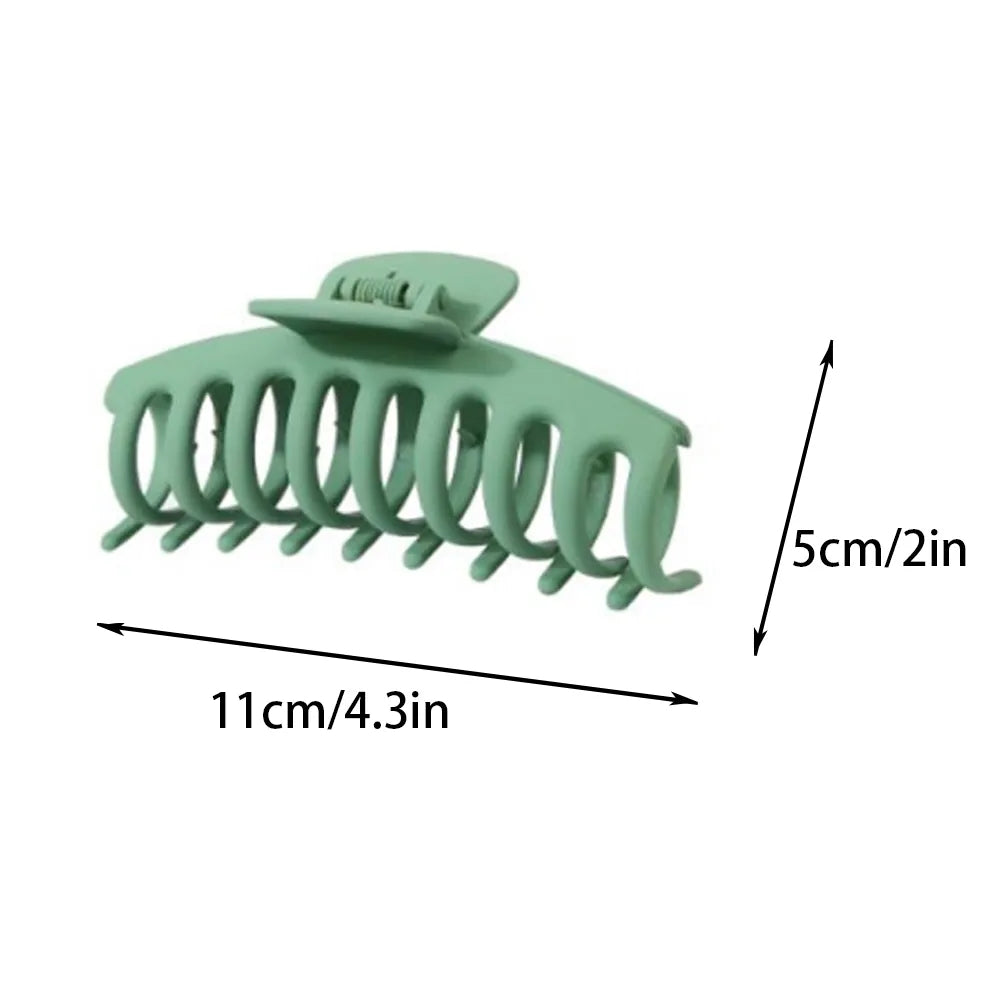 BSCI Audited Factory Matte Plastic 8 Pcs New Matching Frosted Nonslip Hair Claw Clips Jaw Clips Hair Clamps For Lady