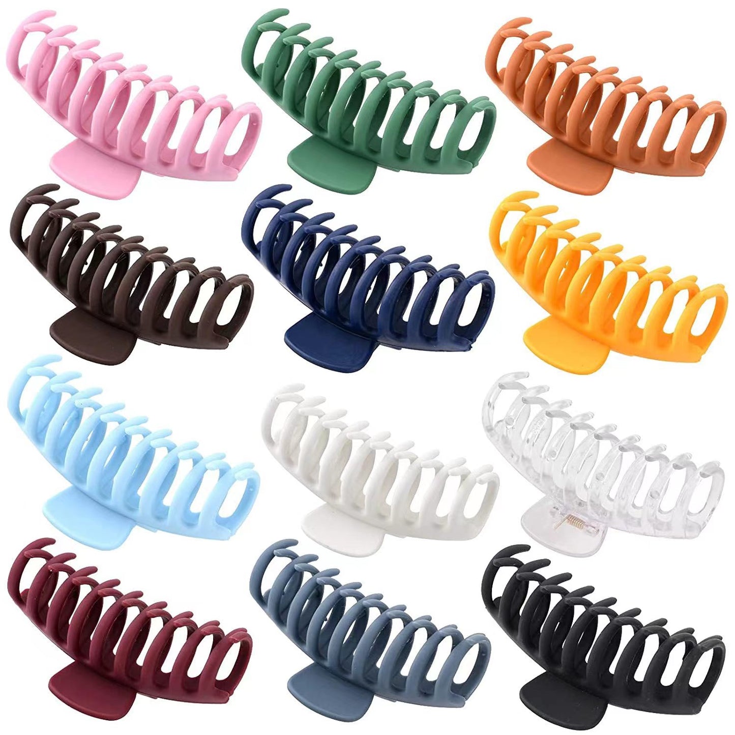 BSCI Audited Factory Plastic New Matching Nonslip Hair Claw Clips Jaw Clips Hair Clamps For Lady