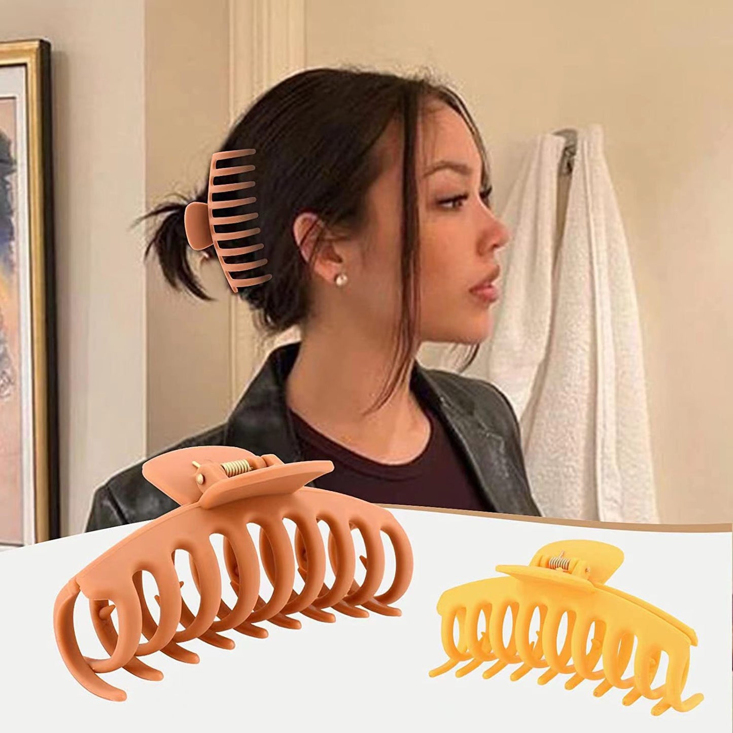 BSCI Audited Factory Plastic New Matching Nonslip Hair Claw Clips Jaw Clips Hair Clamps For Lady