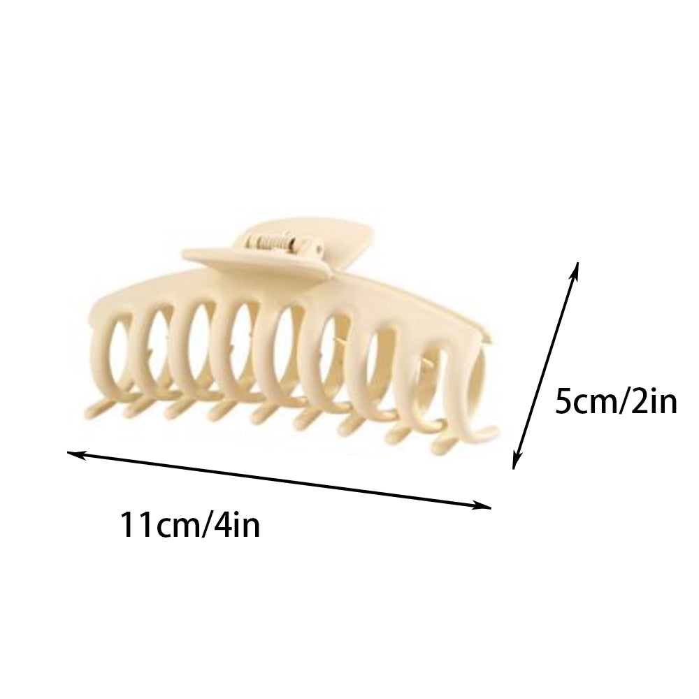 BSCI Audited Factory Matte Plastic 8 Pcs New Matching Frosted Nonslip Hair Claw Clips Jaw Clips Hair Clamps For Lady