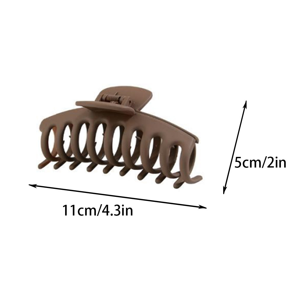 BSCI Audited Factory Matte Plastic 8 Pcs New Matching Frosted Nonslip Hair Claw Clips Jaw Clips Hair Clamps For Lady