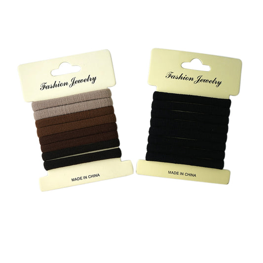 Bsci Audited Factory Popular 4.5Cm black and brown Nylon High Stretch Hair Ties