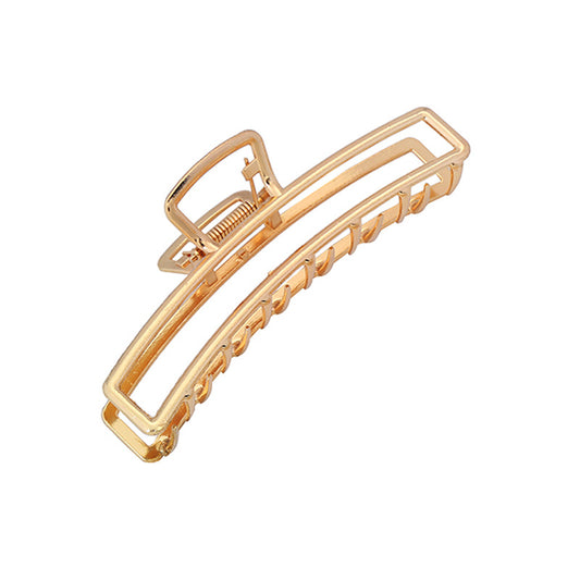 Bsci Audited Factory 2023 Fashion 11*4.5CM/11*5CM Triangular Gold Metal Hair Claw Clips Butterfly Larger Size Hair Clip